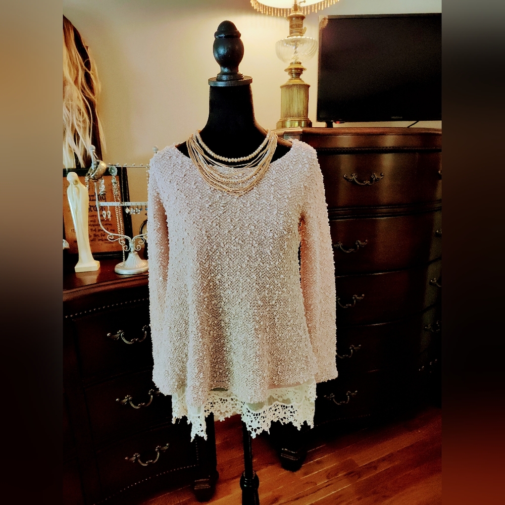 Altar'd State Cream Textured Sweater - Picture 4 of 5